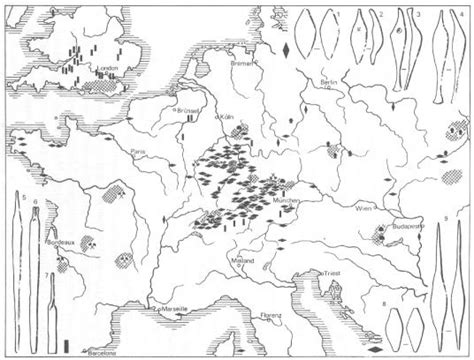 Verbreitung von Eisenbarrenformen (nach Wilhelmi 1967)
