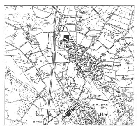 Lageplan der Fundstelle Heek, nach TK 1:25.000, Bl. 3808 Heek