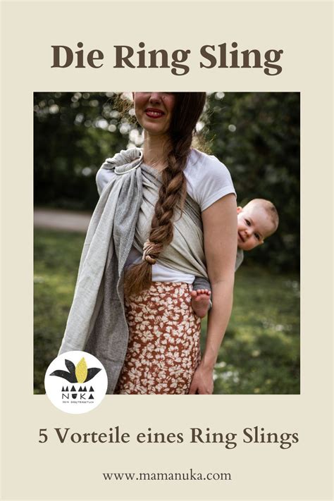 Schema eines Ring Slings mit hervorgehobenen Ringen und Tuch