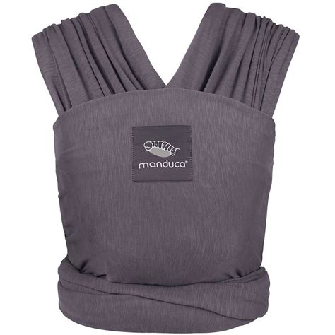 Nahaufnahme eines Manduca® Sling Tragetuchs mit sichtbarer Mitte-Markierung und Kontrastnaht.