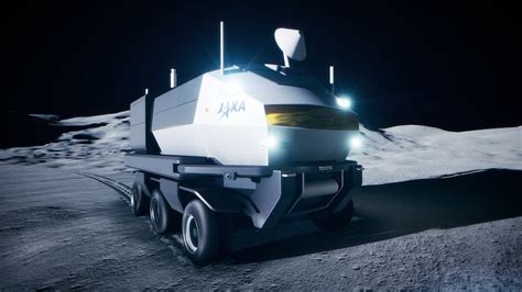 Eine künstlerische Darstellung des zukünftigen Toyota Lunar Cruiser auf dem Mond.