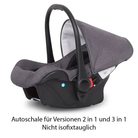 Aufbau des Maxi-Cosi Oxford+ Bundles: Einzelne Komponenten wie Babywanne, Sportsitz und Babyschale nebeneinander.