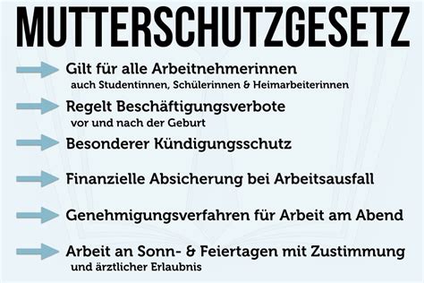 Grafik zur Übersicht der Sonderfreistellungsregelung für Schwangere im Mutterschutzgesetz