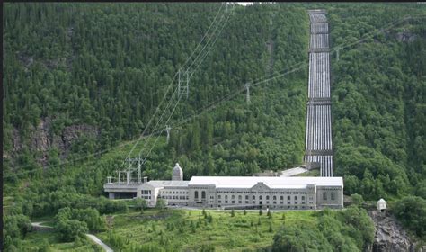 Bild der Norsk Hydro Schwerwasserfabrik in Vemork, Norwegen