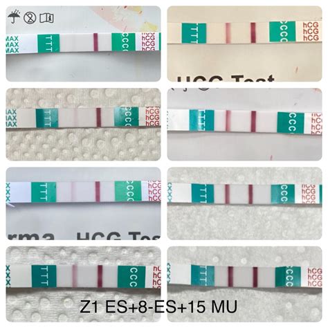 Illustration eines Z1 Pharma Schwangerschaftstests mit einer schwachen zweiten Linie
