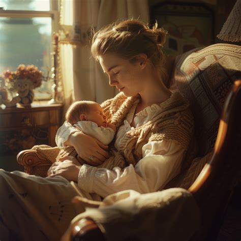 Symbolbild einer Mutter, die ihr Baby sanft in den Schlaf wiegt