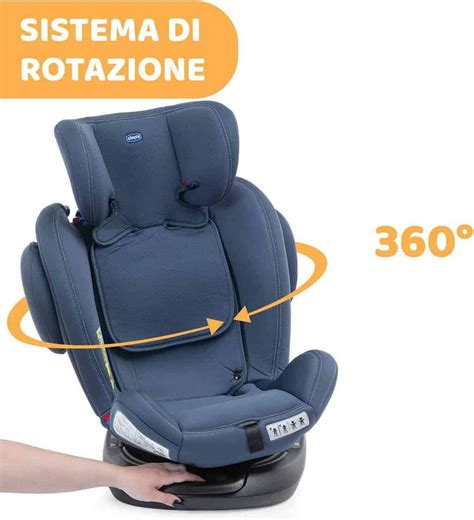 Illustration der verschiedenen Installationsmodi und Wachstumsphasen des Chicco Unico Plus