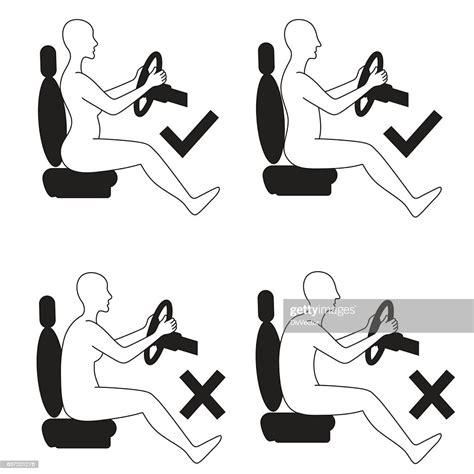 Illustration, die die korrekte und falsche Führung des Fahrzeuggurts bei einer Babyschale zeigt