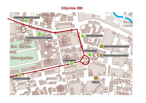 Schema der kostenlosen CityLinie 299 in Erlangen
