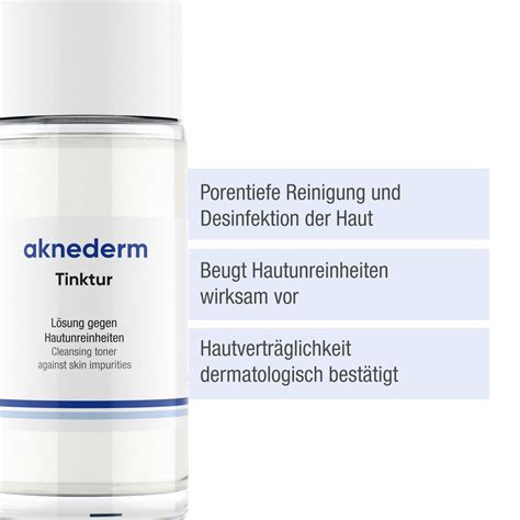 Grafische Darstellung häufiger Nebenwirkungen von AKNEDERM Tinktur wie Hautrötung, Trockenheit und Juckreiz.