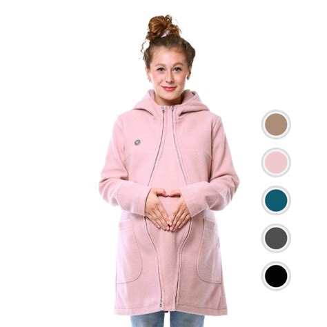 Beispiele für modische Umstandsjacken in verschiedenen Stilen