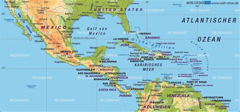 Karte: Verbreitung des Zika-Virus in der Karibik und Mittelamerika
