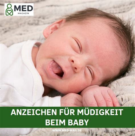 Illustration: Müdigkeitsanzeichen bei Babys wie Gähnen und Augenreiben