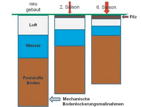 Schema des Bodenporensystems mit Grob-, Mittel- und Feinporen.