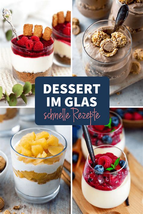 Detailansicht eines Schichtdesserts im Glas mit sichtbaren Frucht-, Creme- und Keksbestandteilen