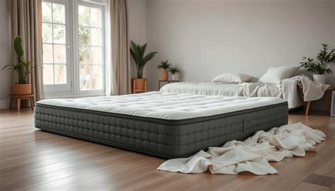 Illustration zur korrekten Entfaltung einer gerollten Matratze