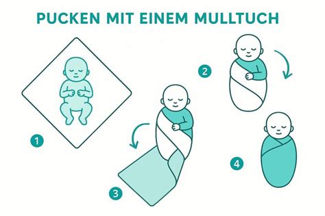 Baby kuschelt mit Mulltuch