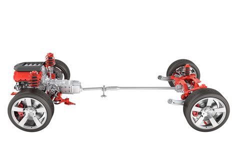 Schema des Antriebsstrangs eines 2WD RC Buggys