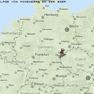 Historische Karte von Hohenberg an der Eger und Umgebung