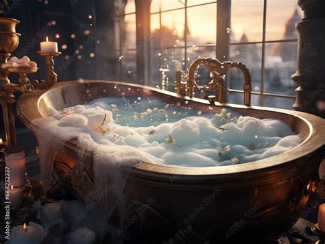 Illustration eines Kindes, das in einer Badewanne mit Schaum spielt, umgeben von Eukalyptus- und Thymianblättern.