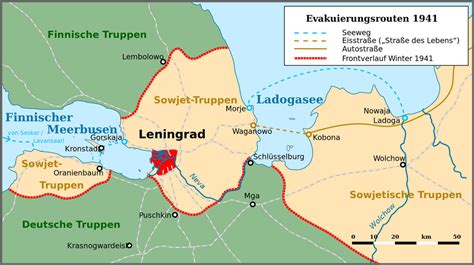 Darstellung der Belagerung Leningrads