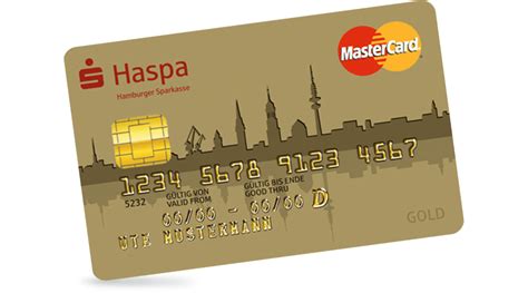 Infografik mit den wichtigsten Leistungen und Versicherungen der Haspa Kreditkarte GOLD