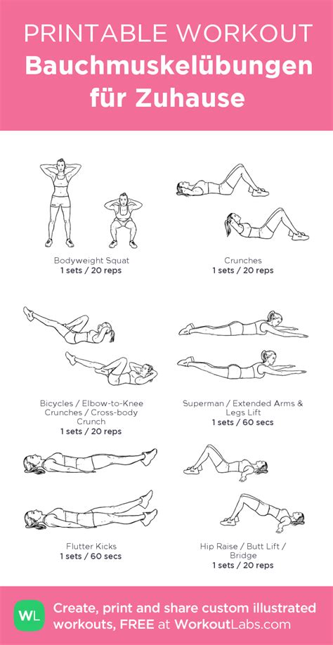 Collage verschiedener sicherer Bauchmuskelübungen für Schwangere