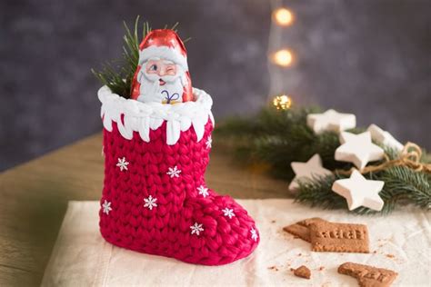 Selbstgestrickter Nikolausstiefel