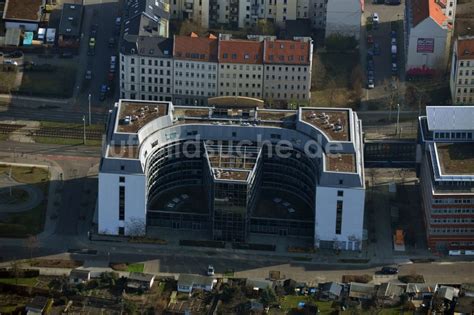 Luftaufnahme des Technischen Rathauses Cottbus