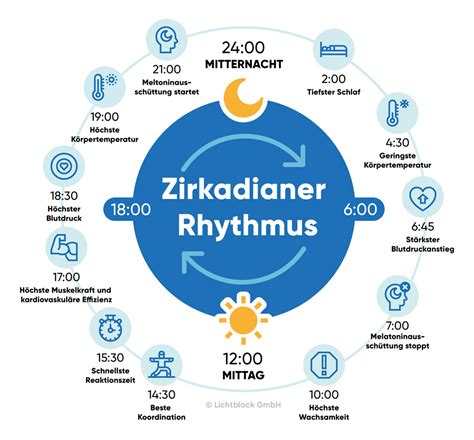 Schema: Entwicklung des zirkadianen Rhythmus beim Baby