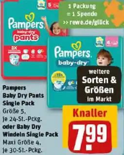 Übersicht der aktuellen Pampers Baby-Dry Angebote mit Logos der Händler und Gültigkeitsdaten