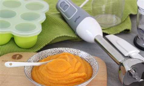 Schema der Zubereitung von Babybrei: Dämpfen, Pürieren, Anreichern