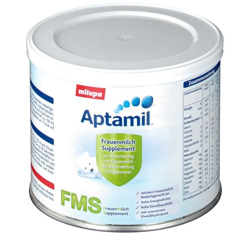 Grafische Darstellung der korrekten Zubereitung von Aptamil FMS mit Frauenmilch