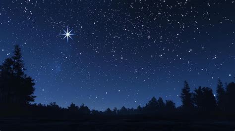 Symbolbild eines Sternenhimmels mit einem einzelnen, hell leuchtenden Stern