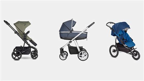 Illustration verschiedener Anex Kinderwagen-Modelle