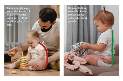 Darstellung der korrekten Sitzposition eines Babys in der Babyschale