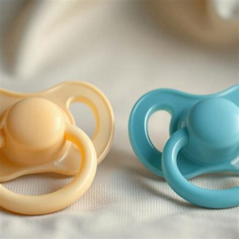 Vergleich verschiedener Schnullertypen (Silikon, Latex, Form)