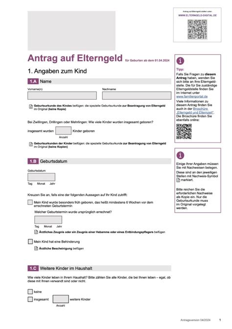 Screenshot des Online-Portals zur Beantragung von Elterngeld im Saarland.