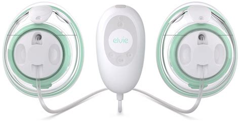 Darstellung der Elvie Pump, wie sie diskret in einem BH getragen wird