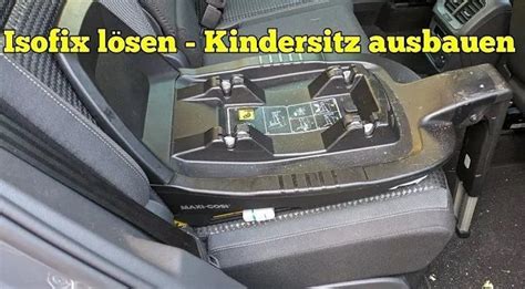 Schema der Isofix-Verankerungspunkte im Auto
