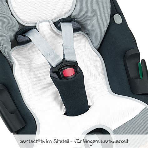 Veranschaulichung der korrekten Gurtführung bei Babyschalen