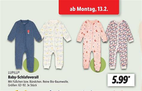 Nahaufnahme von verschiedenen Lupilu Schlafoverall-Motiven