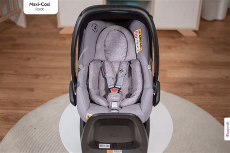 Collage verschiedener Maxi-Cosi Babyschalen, die mit dem Plaza Plus kompatibel sind.