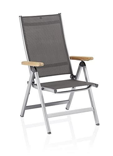 Detailaufnahme der Edelstahlverschraubungen eines Kettler Klappstuhls