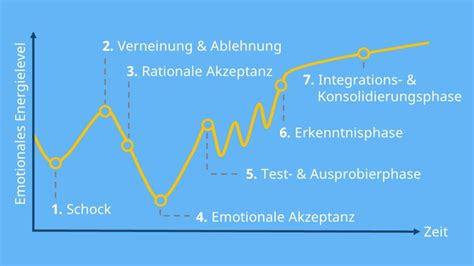 Grafik, die die verschiedenen emotionalen Phasen nach einer Fehlgeburt darstellt
