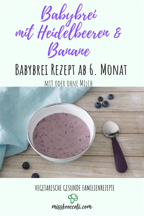 Foto von einem fertigen veganen Babybrei mit Beeren