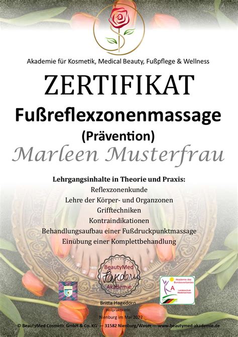 Schema, das die zusätzlichen Qualifikationen von Frau Oswald darstellt: Fußreflexzonenmassage, Homöopathie, Bachblütentherapie.