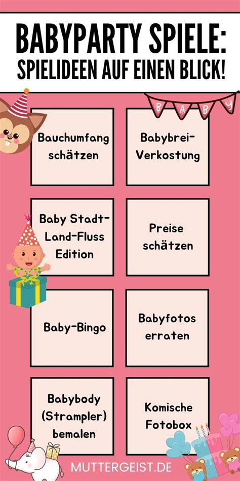 Eine Auswahl an kleinen Preisen für die Gewinner der Babyparty-Spiele