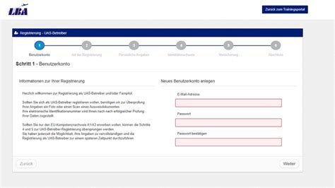 Screenshot der FIAMI-Plattform mit dem Registrierungsformular