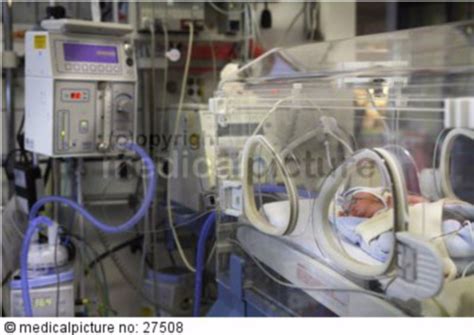 Frühchen in einem Inkubator auf einer Neonatologie-Station
